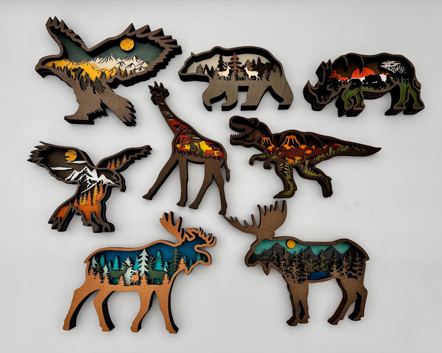 Medium Layered Wood Art Wholesale