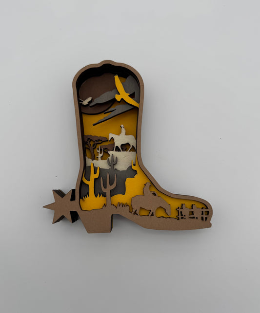 Yellow Cowboy Boot S-49